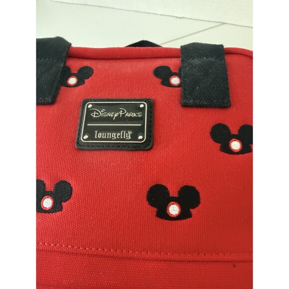 Disney Parks 2020 Mickey Mouse Ears Loungefly Backpack Red Canvas Authentic NWT main image 8